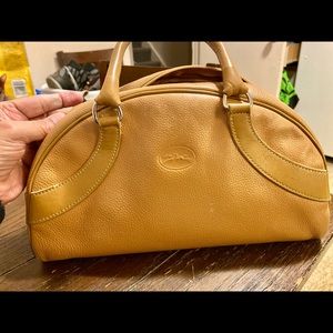 LONGCHAMP Vintage bowler bag tan leather